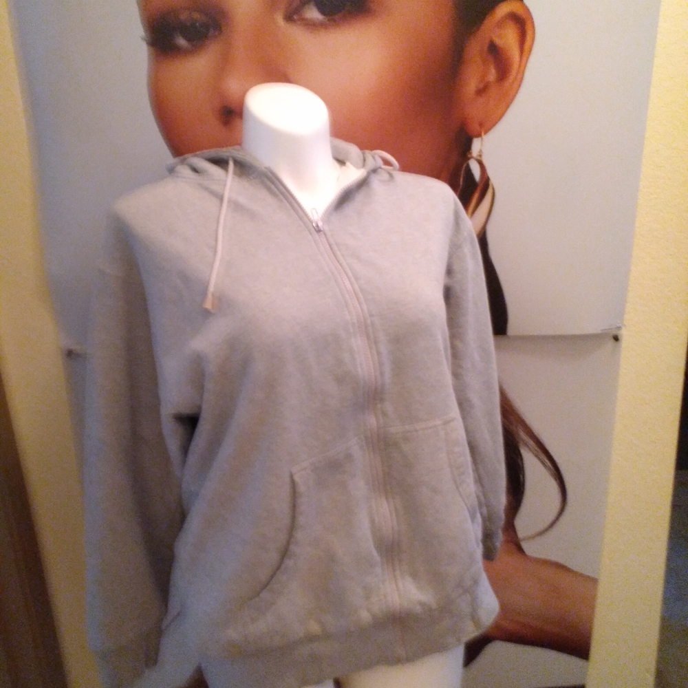 Gray Zip-Up Hoodie